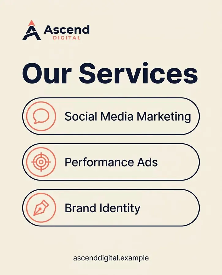 Ascend Digital: Social post: Our services