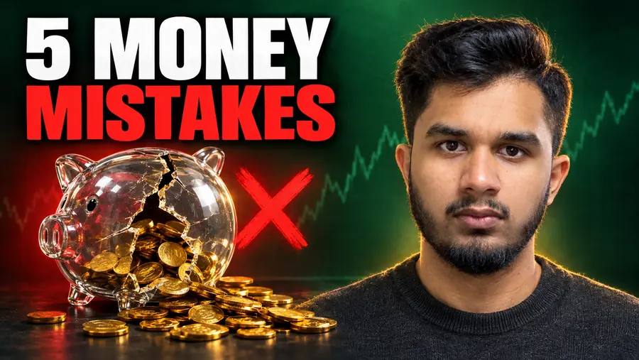 YouTube Thumbnail System: Finance: 5 money mistakes